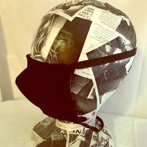 100% cotton black unisex Face Mask with Filters